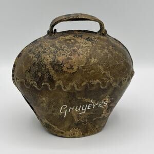 Ghuyeres Vintage Swiss Cowbell Brass Loud Tone Ring 4.5”